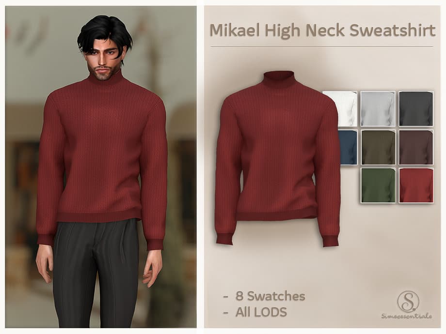 Свитер Mikael High Neck Sweatshirt
